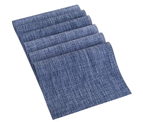 Set of 6 Heat-Resistant Placemats blue 0.1kg  - Image 5
