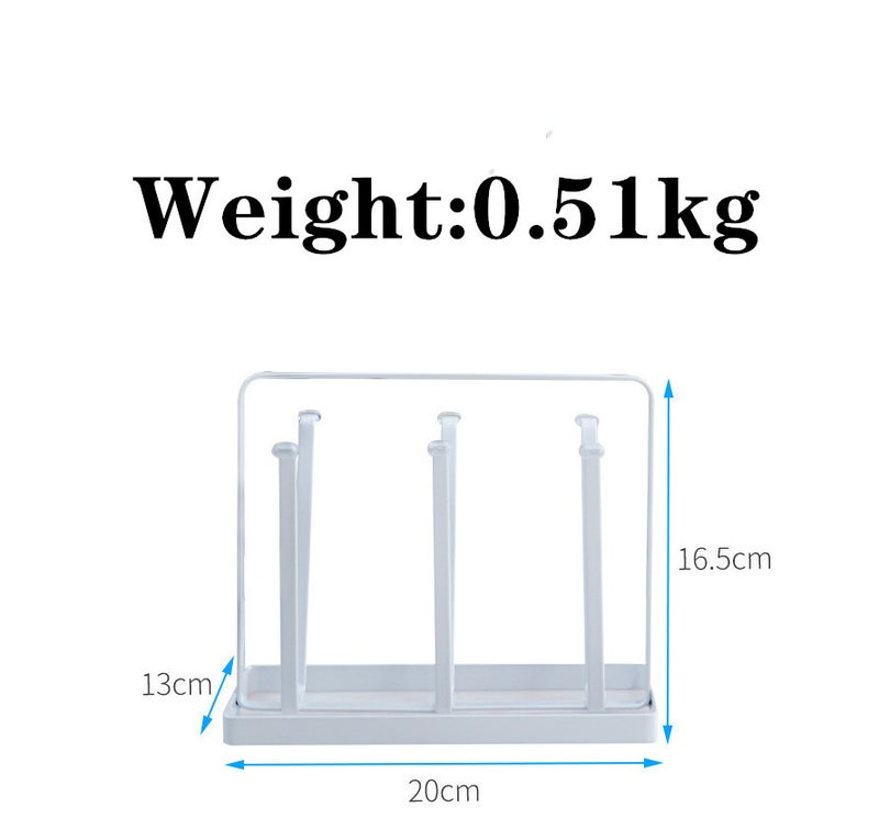 Water Drain Shelf Cup Holder white 20*16.5*13cm
