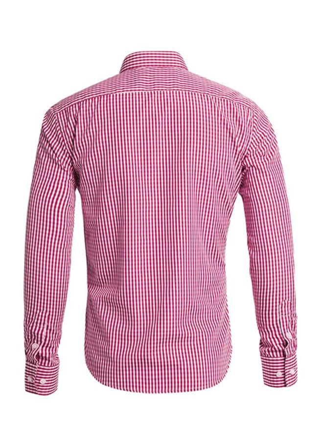 Sharpdo Collared Neck Shirt Pink/White - Image 2