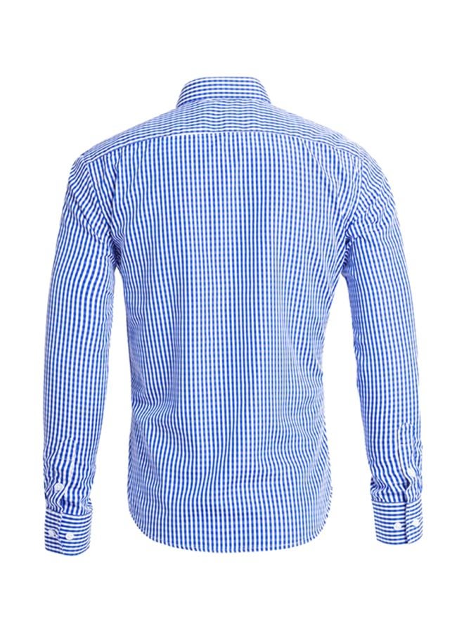 Sharpdo Collared Neck Shirt Blue - Image 2