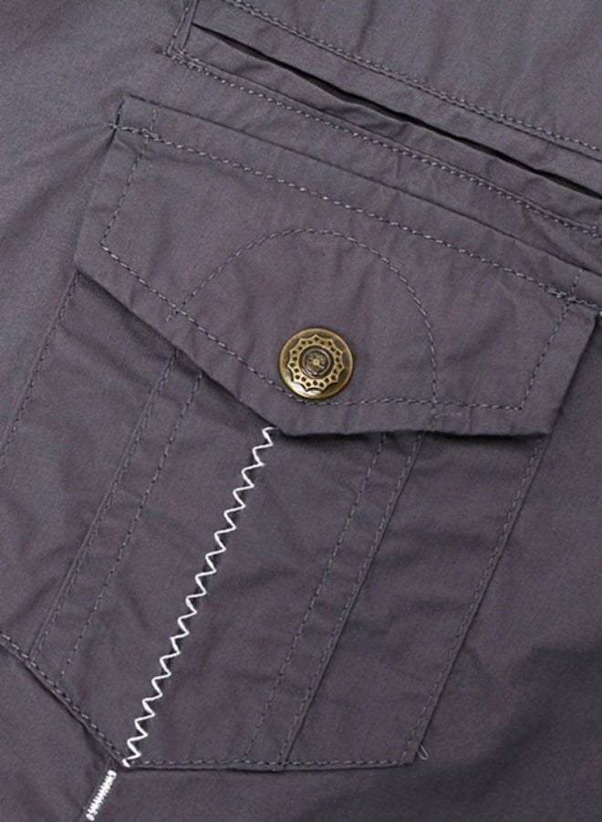 Sharpdo Collared Neck Shirt Grey - Image 5