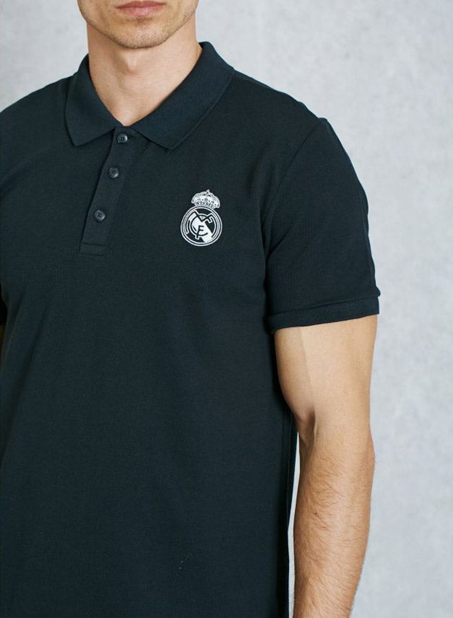 Adidas - Real Madrid Collared Neck Polo Black - Image 1