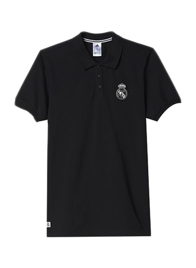 Adidas - Real Madrid Collared Neck Polo Black - Image 1