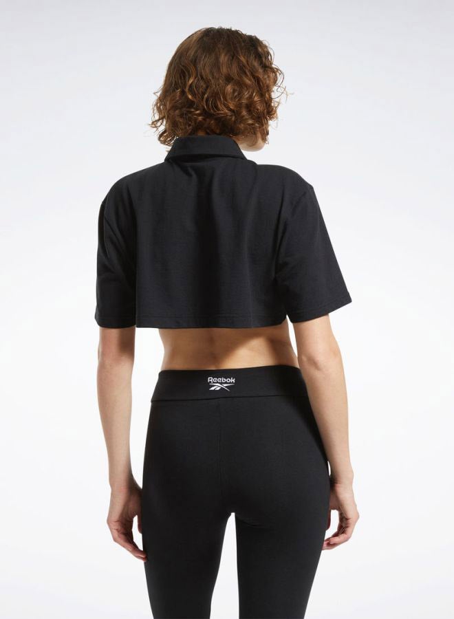 Reebok - Vector Cropped Polo Black - Image 1