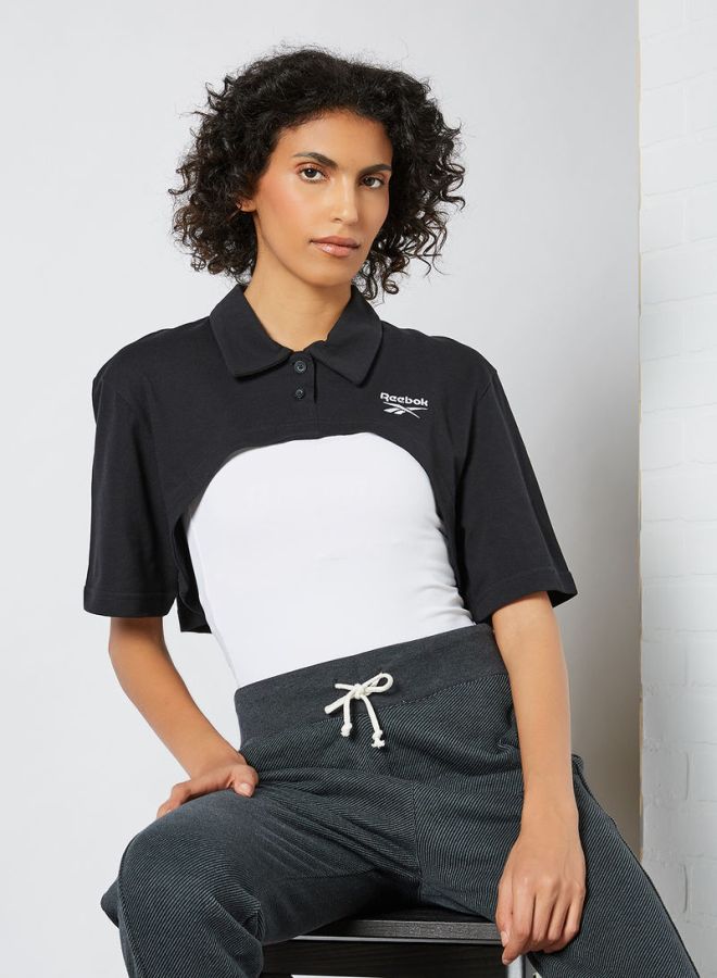 Reebok - Vector Cropped Polo Black - Image 1