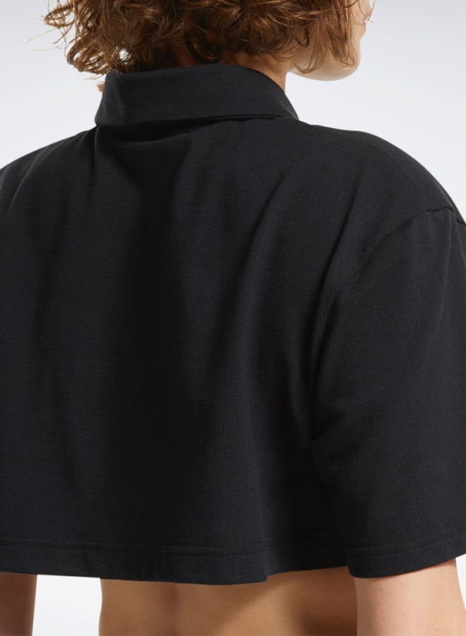 Reebok - Vector Cropped Polo Black - Image 1
