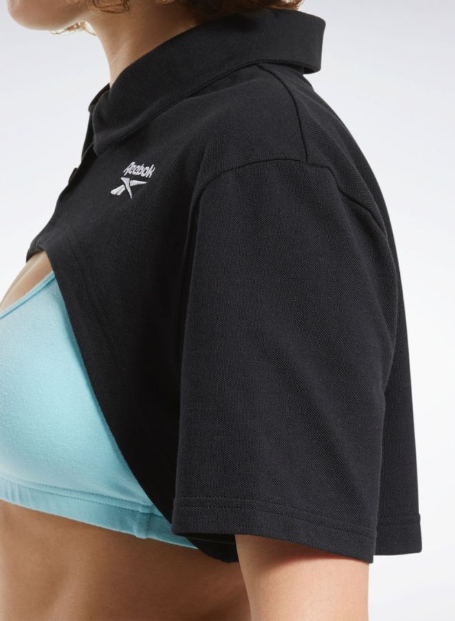 Reebok - Vector Cropped Polo Black - Image 1