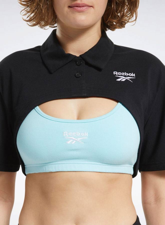Reebok - Vector Cropped Polo Black - Image 1