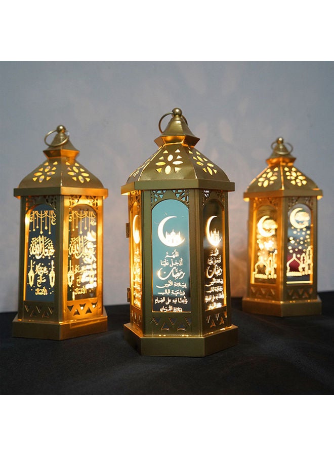 Ramadan Eid Mubarak Lantern Gold 30 x 12 x 15cm - Image 4