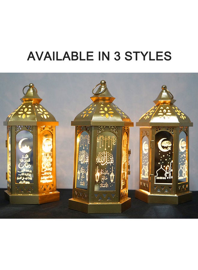Ramadan Eid Mubarak Lantern Gold 30 x 12 x 15cm - Image 5