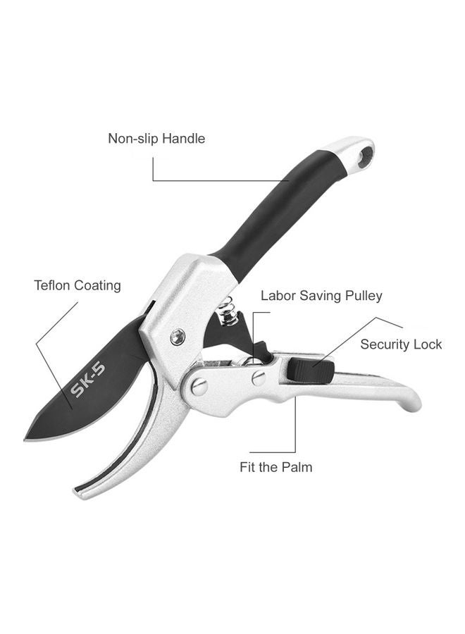 Secateurs SK-5 Steel Blade Pruning Shears for Gardening Silver 26.00 x 2.00 x 9.00cm