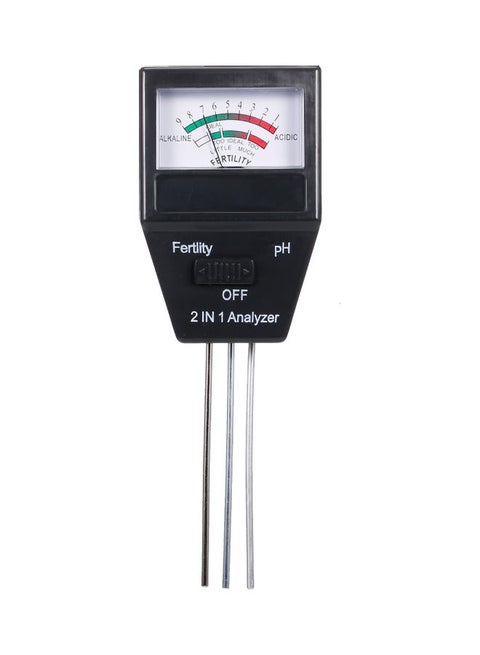 2-in-1  Soil pH Meter Black 26.00 x 3.50 x 10.50cm
