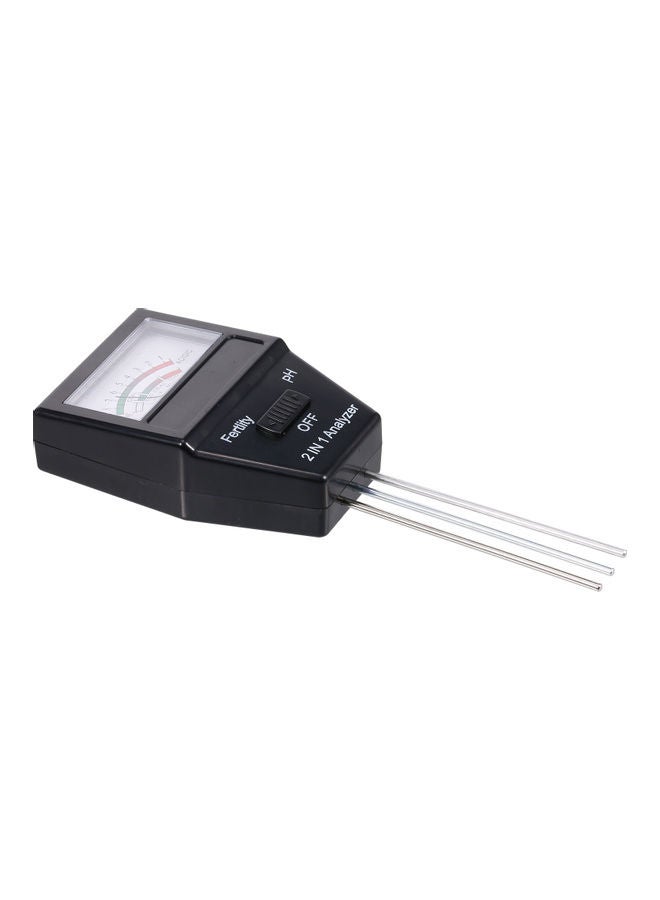 2-in-1  Soil pH Meter Black 26.00 x 3.50 x 10.50cm