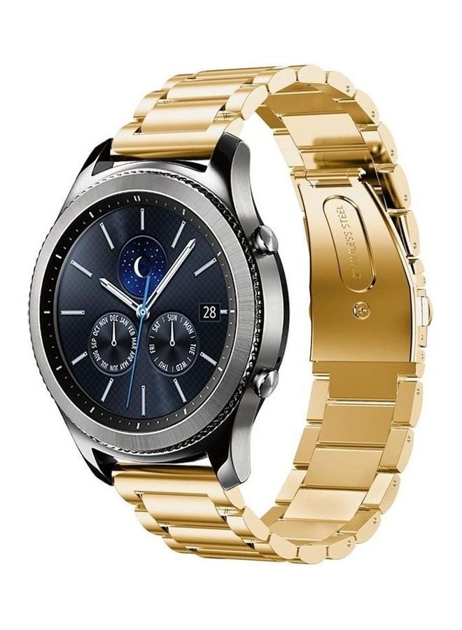 Replacement Strap Stainless Steel Smartwatch Band For Samsung Galaxy Gear S3 Gold - Image 1