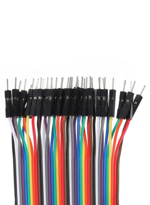 طقم أسلاك توصيل دوبونت من ذكر إلى ذكر [40 جامبا لكل مجموعة]. متعدد الألوان 30سم