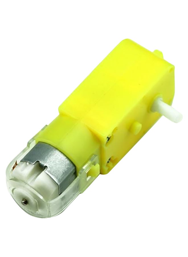TechMaze DC Geared Motor Straight Shaft yellow