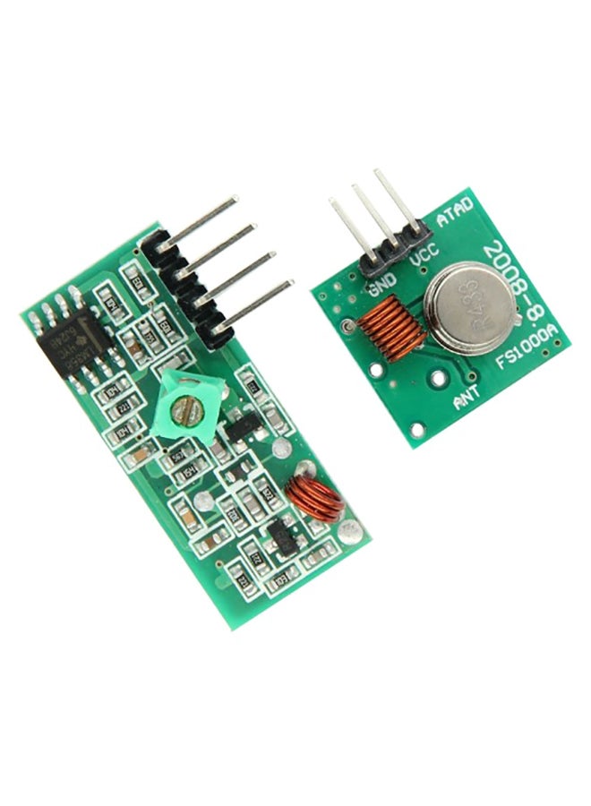 TechMaze Wireless Transmitter and Receiver Modules 433Mhz RF Green 15 x 30 & 20 x 25