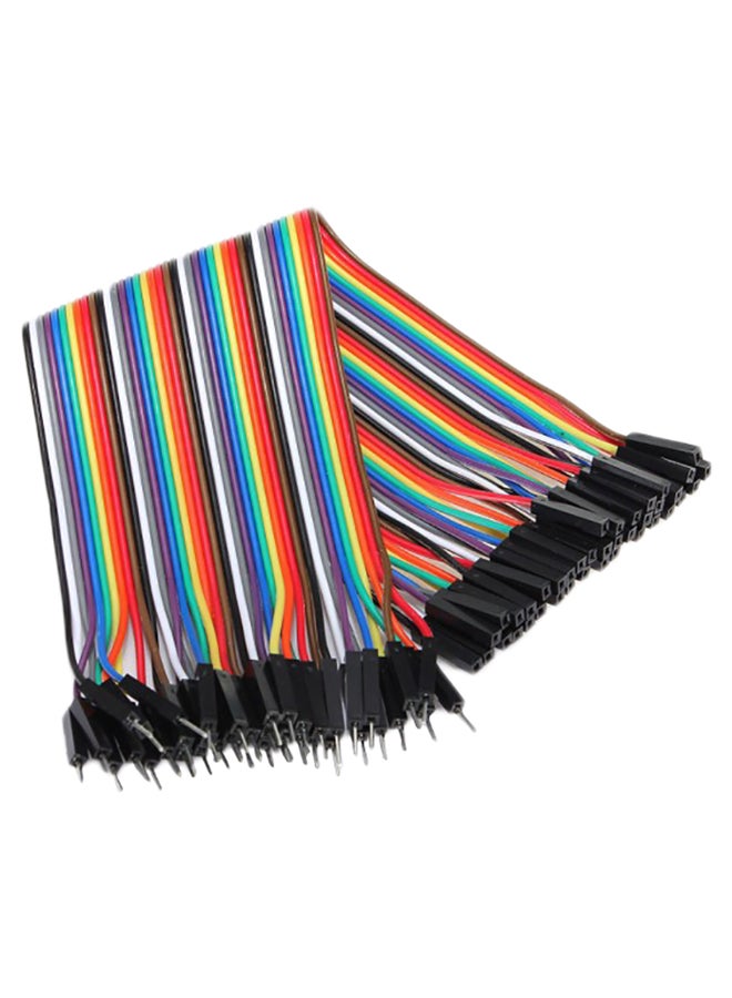 TechMaze DuPont Jumper Wires Set Female To Male [40 Jumpers per set] Multicolour 20cm