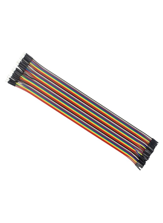 TechMaze DuPont Jumper Wires Set Female To Male [40 Jumpers per set] Multicolour 30cm 