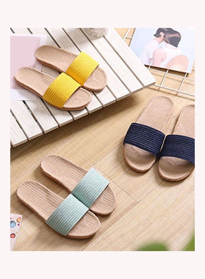 Linen Slippers Light Blue - Image 2