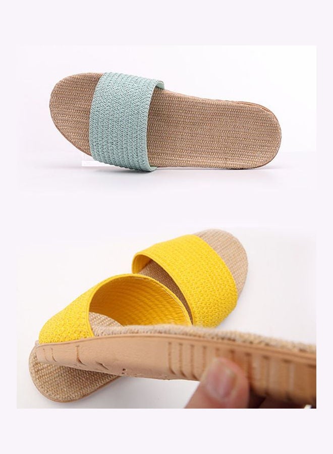 Linen Slippers Light Blue - Image 3