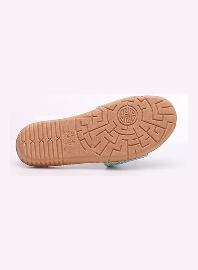 Linen Slippers Light Blue - Image 5