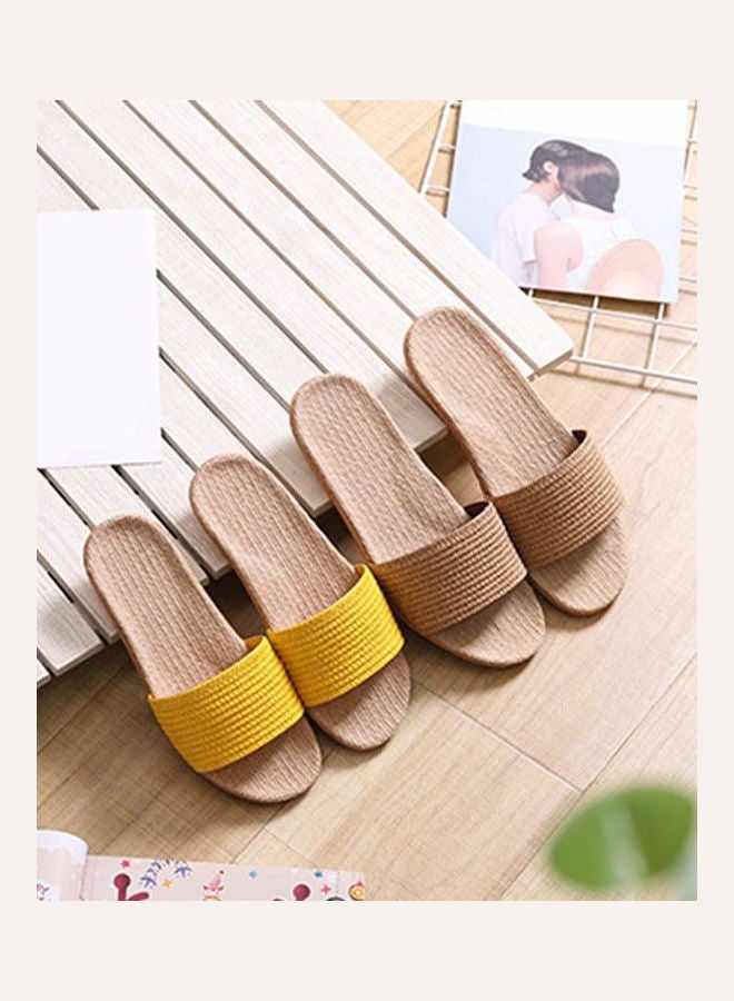 Linen Slippers Beige - Image 5