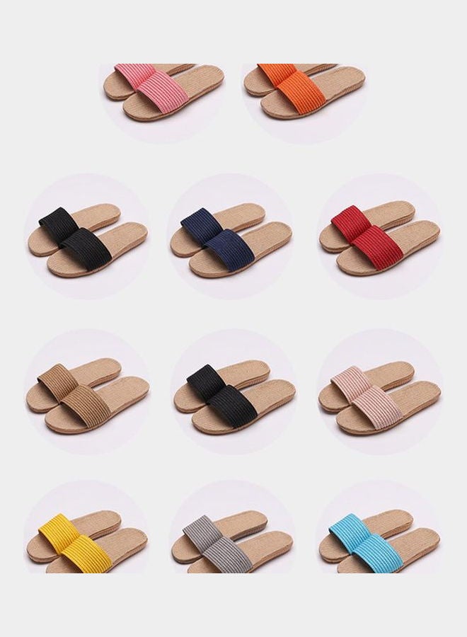 Linen Slippers Beige - Image 2