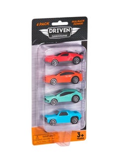 DRIVEN 4-Piece Turbocharge Pull-Back Cars 100cm 