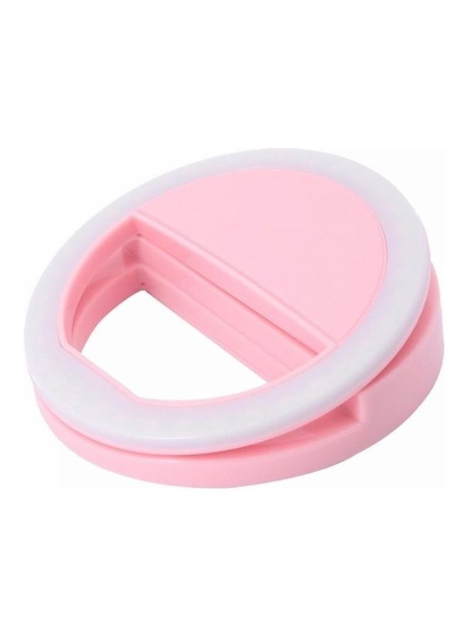 حلقة إضاءة LED لالتقاط صور السيلفي وردي