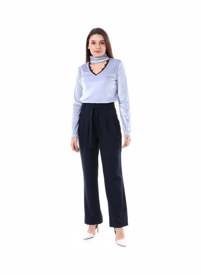 Esla Casual Long sleeve Blouse Baby Blue - Image 5
