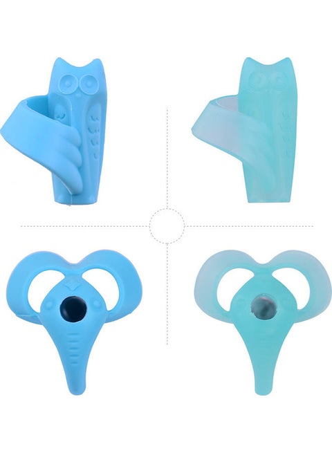 4-Piece Eco-Friendly Pencil Grip Set Sky Blue