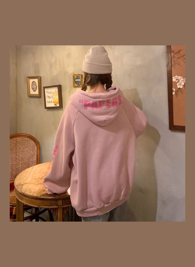 سويت شيرت بأكمام طويلة مزين بطبعة وردي - Image 3