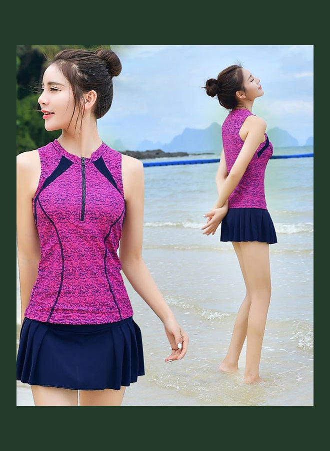 Pack Of 2 Swimsuit And Split Skirt Pink/Blue  - Image 3