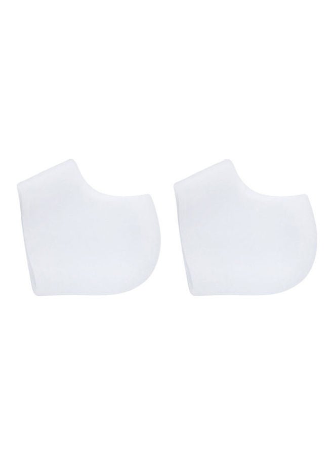 Pair Of Invisible Height Increase Heel Socks White 