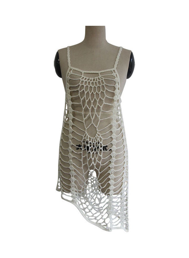 Solid Knitted Cover Up White - Image 1