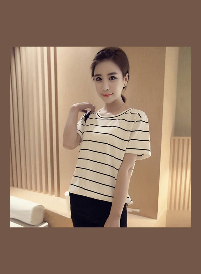 Striped T-Shirt White - Image 1