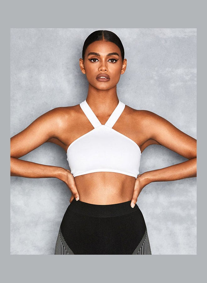 Sling Vest Off-shoulder Top Base Shirt White - Image 2