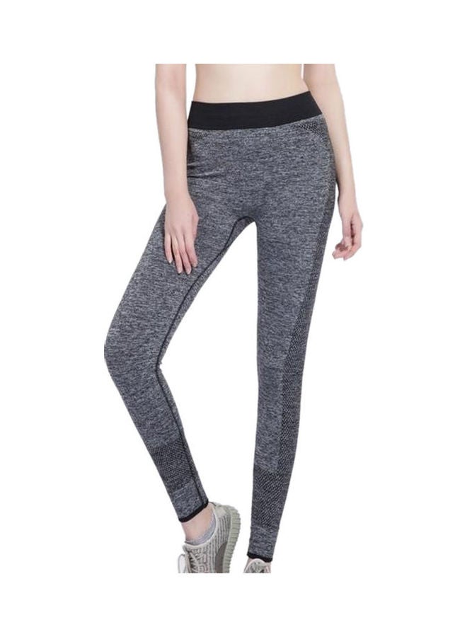 Solid Slim Yoga Pants Gray - Image 1