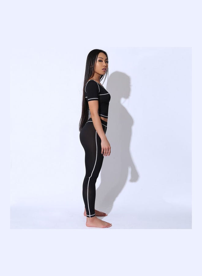 Sleeveless Sports Gym One Shoulder Suit Outfit White - Image 3