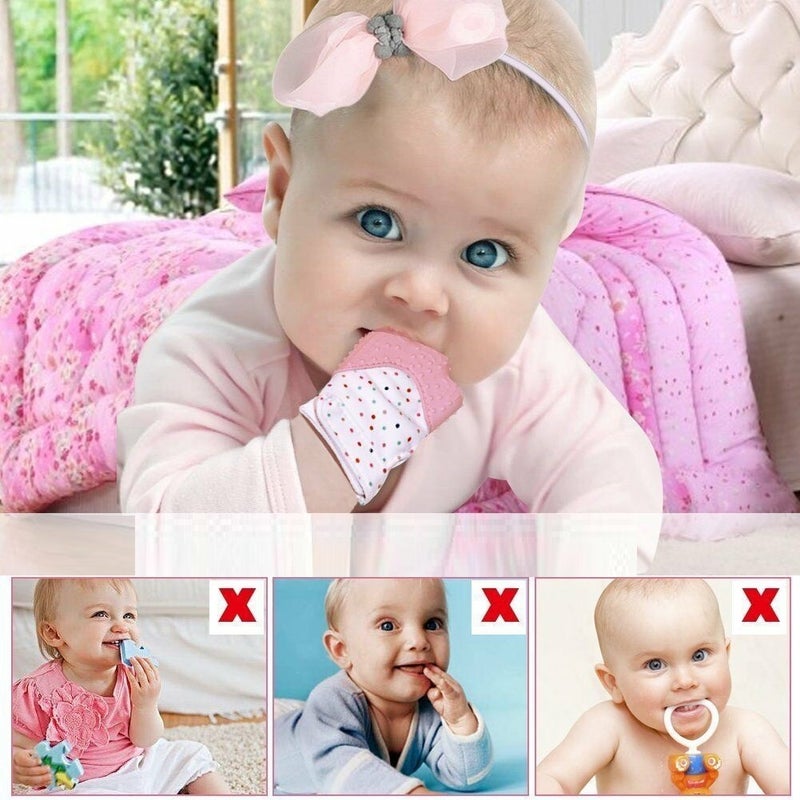 1-Piece Non Toxic Baby's Teether Gloves  - Image 1