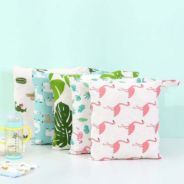 1-Piece Cartoon Animal Patterned Canvas Baby's Diaper Bag - Image 2