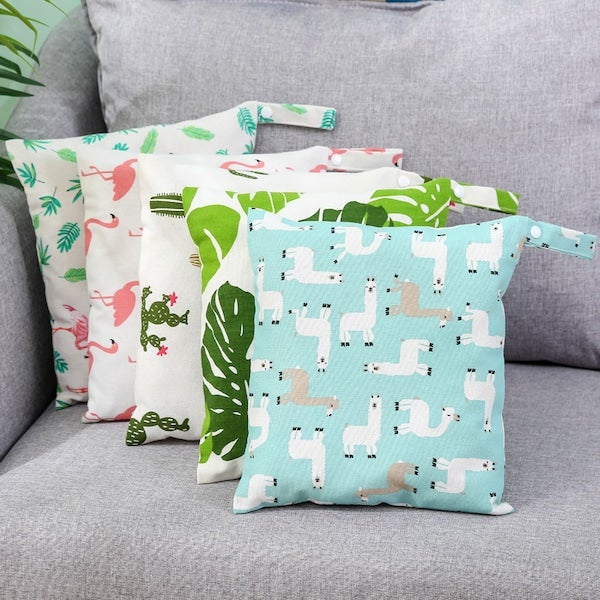 1-Piece Cartoon Animal Patterned Canvas Baby's Diaper Bag - Image 4