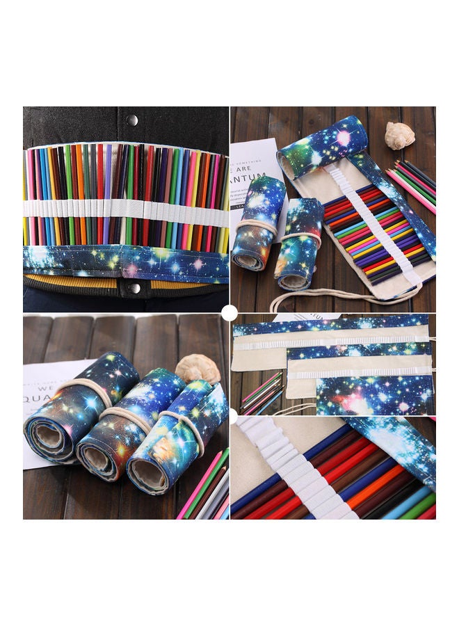 Generic Canvas Pencil Roll Pouch Multicolour  - Image 4