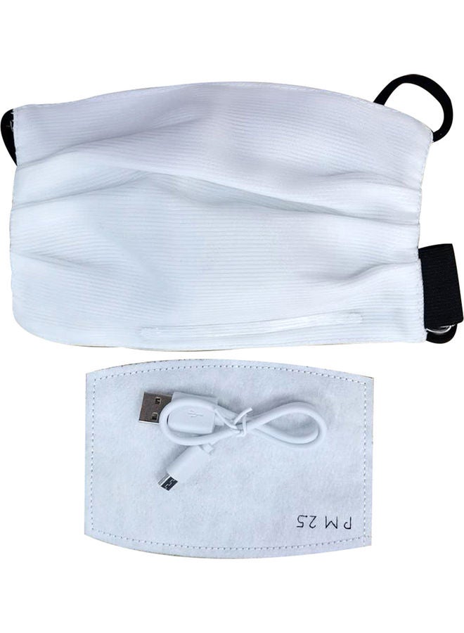 7 Color USB Rechargeable LED Face Mask white 8.00 x 3.00 x 5.00cm - Image 1