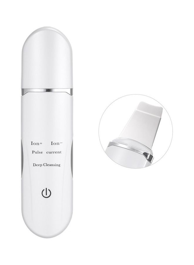 Generic Rechargeable Ultrasonic Facial Skin Scrubber White 20cm  - Image 1