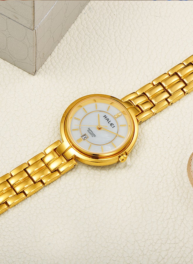 هالي ساعة يد كوارتز بسوار من خليط معدني طراز 5012L للنساء - Image 4