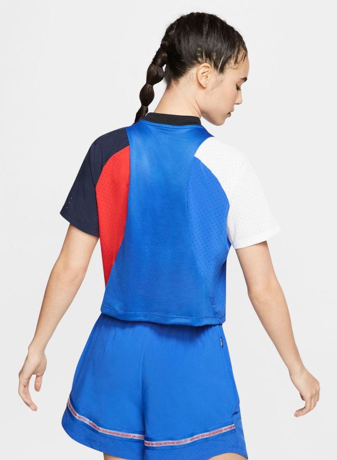 Nike FC Football T-Shirt Game Royal Blue/White/Red  - Image 2