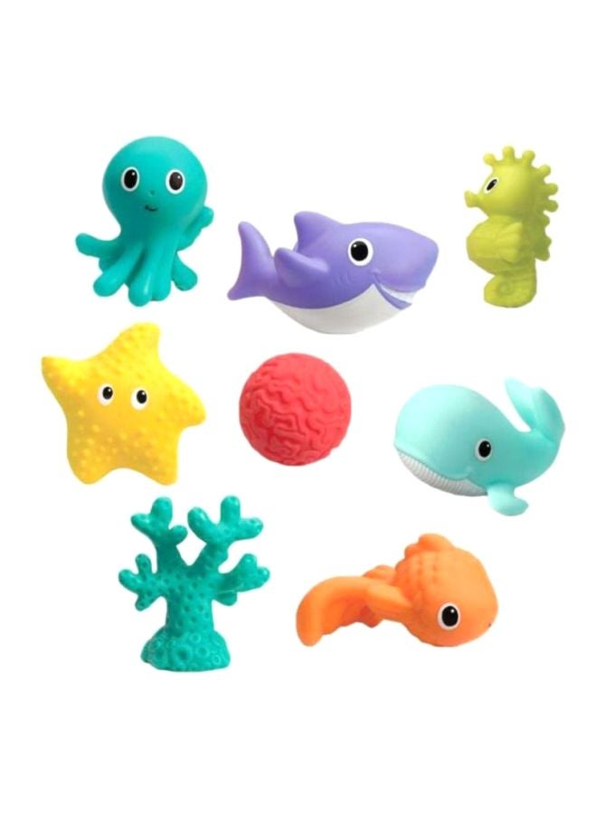 إنفانتينو طقم ألعاب رشاشة للاستحمام وحوض الأسماك من 8 قطع - Image 1