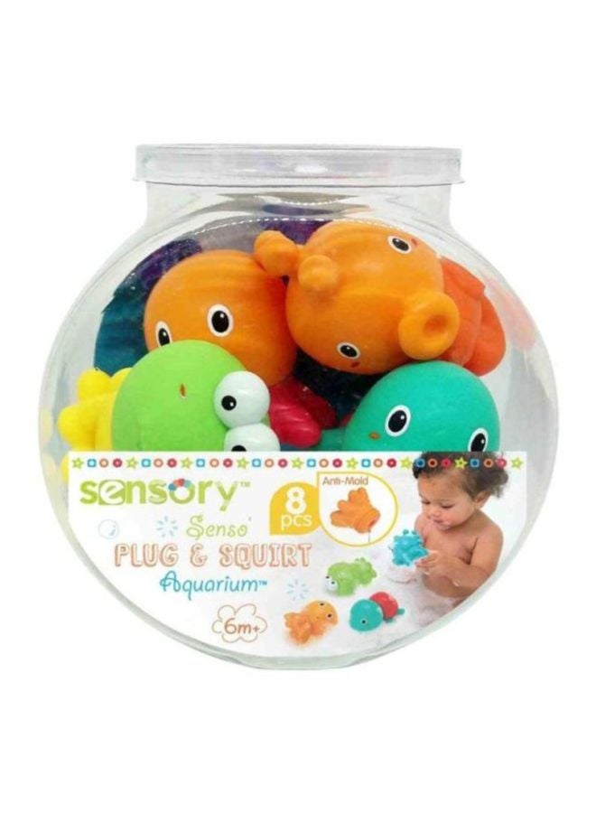 infantino 8-Piece Senso Plug And Squirt Aquarium Toys Set Assorted - Image 1